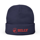 BILLY Knit Beanie  (Red Horizontal Logo - Embroidery) — AVAILABLE IN 6 COLORS