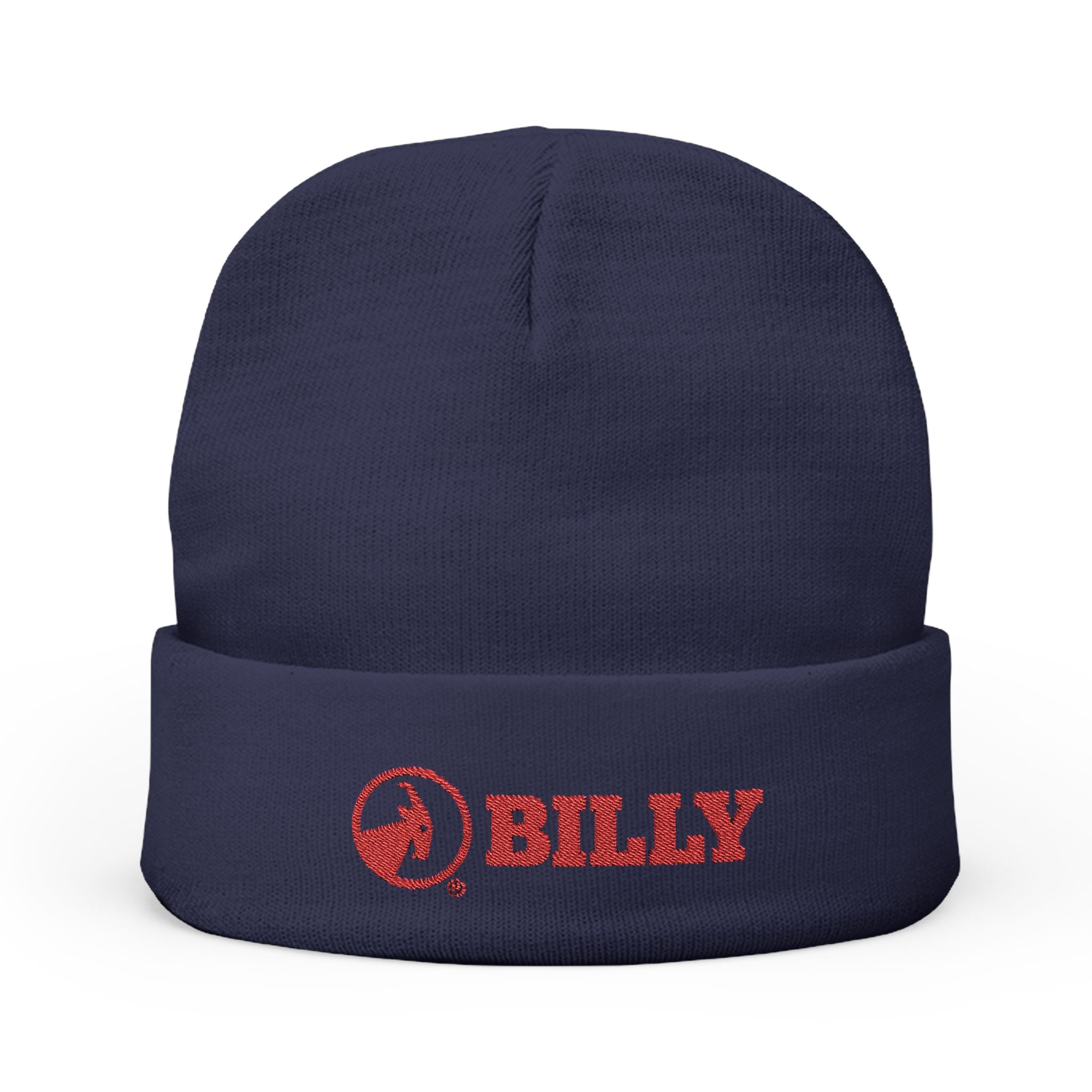 BILLY Knit Beanie  (Red Horizontal Logo - Embroidery) — AVAILABLE IN 6 COLORS