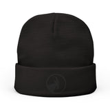 BILLY Knit Beanie (Black Goat - Embroidery) — AVAILABLE IN 6 COLORS