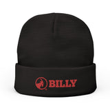BILLY Knit Beanie  (Red Horizontal Logo - Embroidery) — AVAILABLE IN 6 COLORS