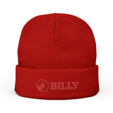 BILLY Knit Beanie  (Red Horizontal Logo - Embroidery) — AVAILABLE IN 6 COLORS