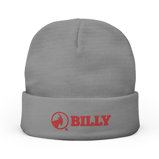 BILLY Knit Beanie  (Red Horizontal Logo - Embroidery) — AVAILABLE IN 6 COLORS