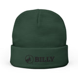 BILLY Knit Beanie (Black Horizontal Logo - Embroidery) — AVAILABLE IN 6 COLORS