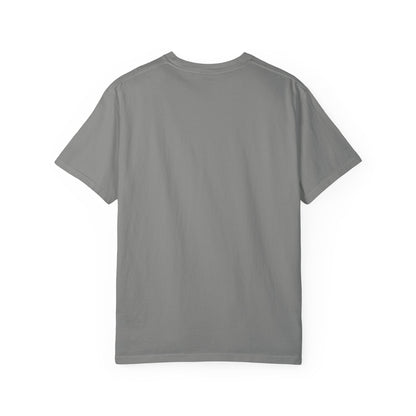BILLY Unisex Garment-Dyed T-Shirt (Black/Red Vertical Logo)