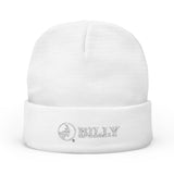 BILLY Knit Beanie (White Horizontal Logo - Embroidery) — AVAILABLE IN 6 COLORS