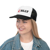 BILLY Foam Trucker Cap (Red/Black Horizontal Logo - Print)