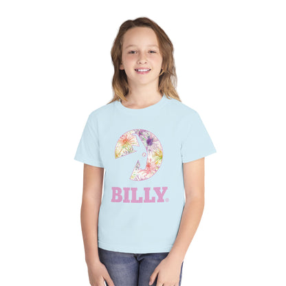 BILLY Youth Midweight Tee (Floral Logo) - AVAILABLE IN 4 COLORS