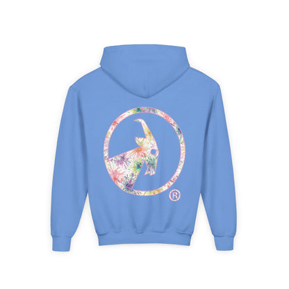 BILLY Core Youth Heavy Blend Hooded Sweatshirt (Floral) - AVAILABLE IN 4 COLORS