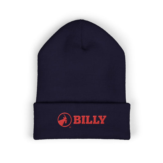 BILLY Classic Cuffed Beanie (Red Horizontal Logo - Embroidery) — AVAILABLE IN 9 COLORS