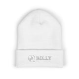 BILLY Classic Cuffed Beanie (White Horizontal Logo - Embroidery) — AVAILABLE IN 12 COLORS