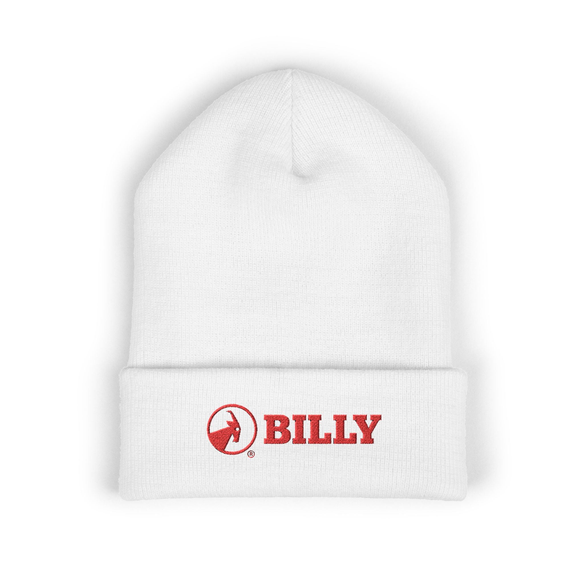 BILLY Classic Cuffed Beanie (Red Horizontal Logo - Embroidery) — AVAILABLE IN 9 COLORS