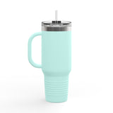 BILLY Insulated Travel Mug, 40oz (Floral Logo)
