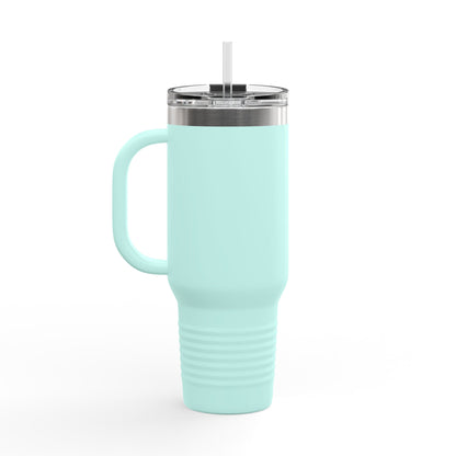 BILLY Insulated Travel Mug, 40oz (Floral Logo)