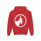 BILLY Core Youth Heavy Blend Hooded Sweatshirt (White Horizontal Logo)  — AVAILABLE IN 4 COLORS