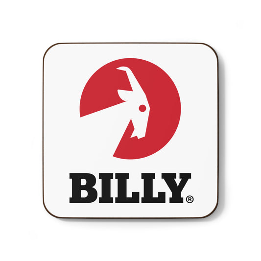 BILLY Hardboard Back Coaster (Red/Black Vertical Logo)