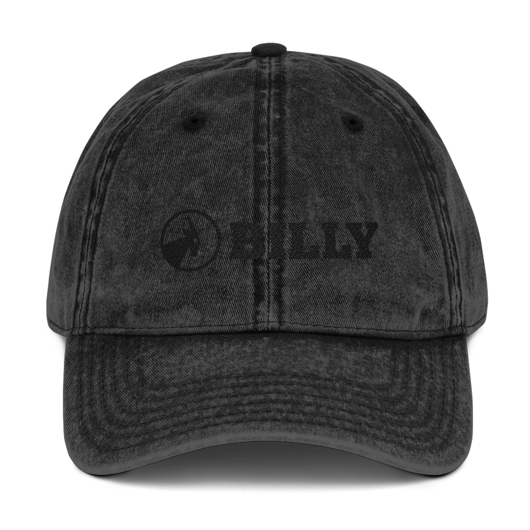 BILLY Vintage Cap (Black Horizontal Logo - Embroidery) — AVAILABLE IN 2 COLORS
