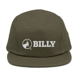 BILLY 5 Panel Cap (White Horizontal Logo - Embroidery) — AVAILABLE IN 6 COLORS