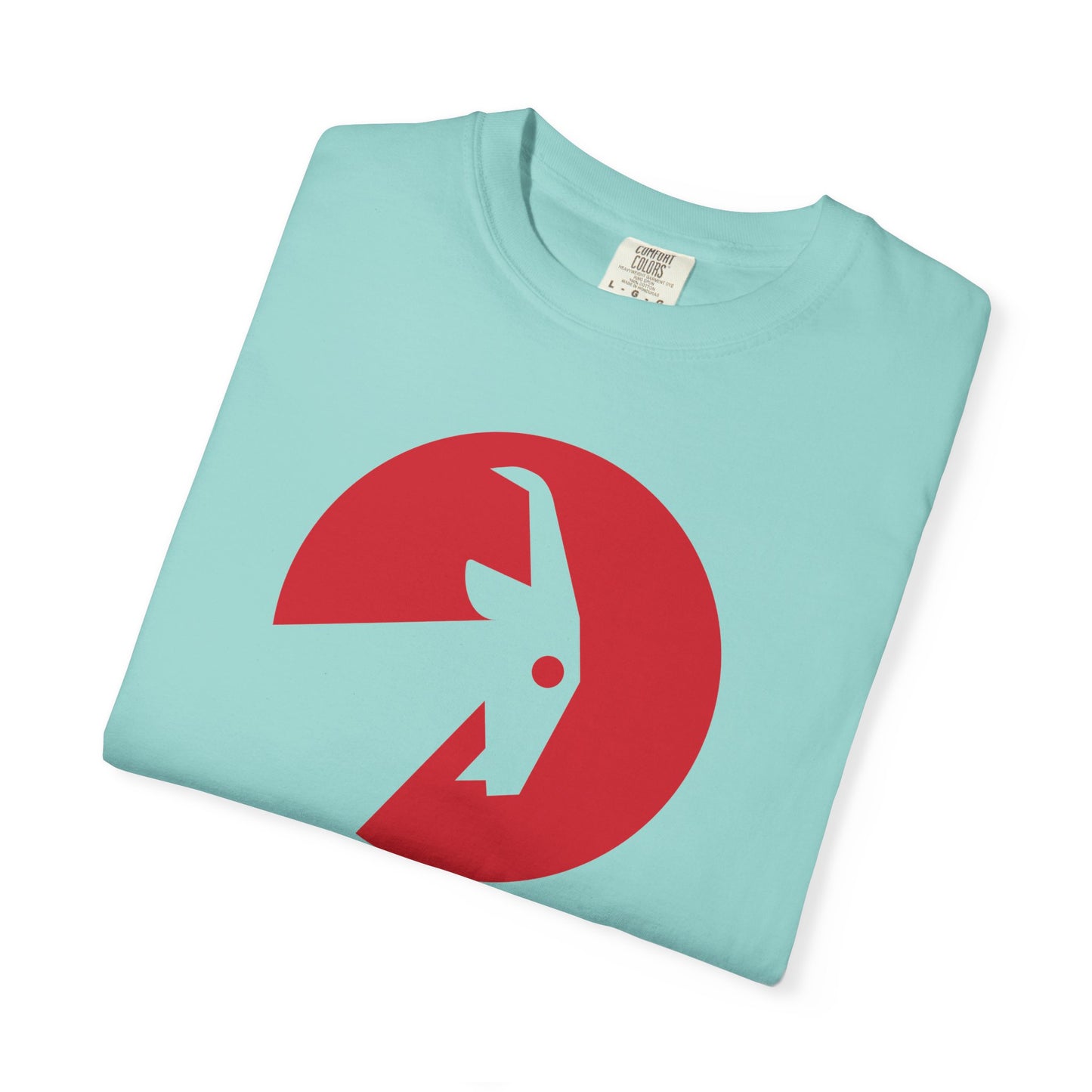 BILLY Unisex Garment-Dyed T-Shirt (Black/Red Vertical Logo)