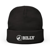 BILLY Knit Beanie (White Horizontal Logo - Embroidery) — AVAILABLE IN 6 COLORS