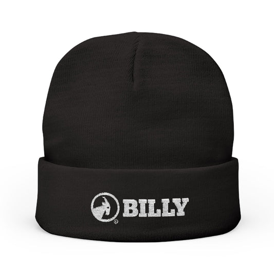 BILLY Knit Beanie (White Horizontal Logo - Embroidery) — AVAILABLE IN 6 COLORS