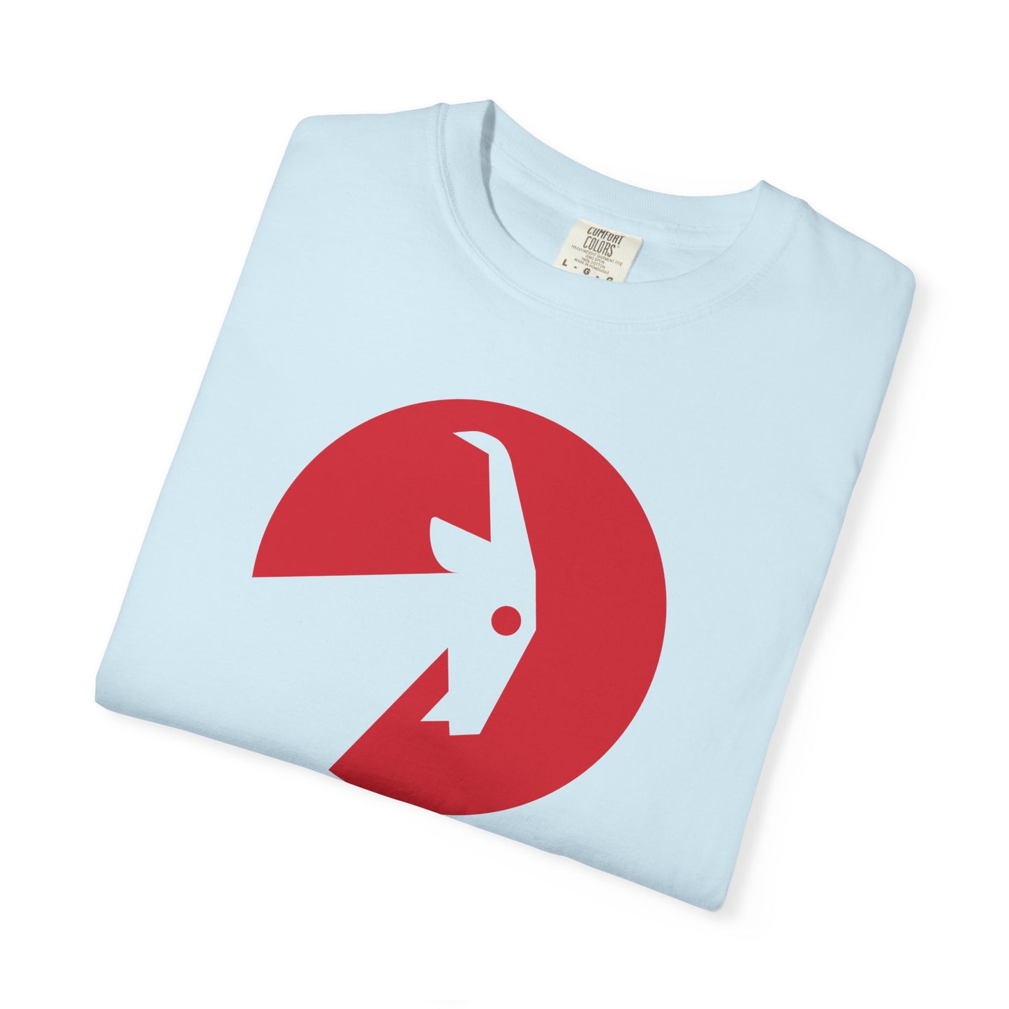 BILLY Unisex Garment-Dyed T-Shirt (Black/Red Vertical Logo)