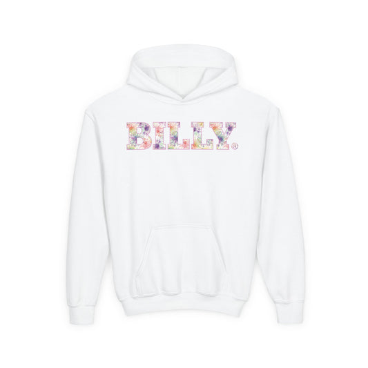 BILLY Core Youth Heavy Blend Hooded Sweatshirt (Floral) - AVAILABLE IN 4 COLORS