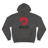 BILLY Core Adult Unisex Hoodie (Red/Black Vertical Logo)