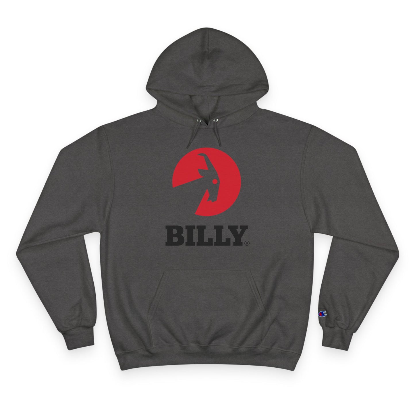 BILLY Core Adult Unisex Hoodie (Red/Black Vertical Logo)