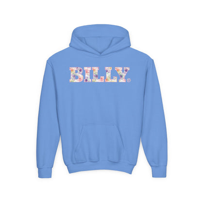BILLY Core Youth Heavy Blend Hooded Sweatshirt (Floral) - AVAILABLE IN 4 COLORS
