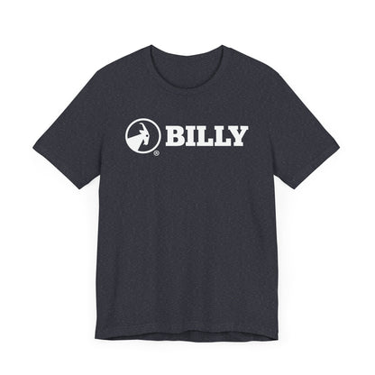 BILLY Adult Unisex Jersey Short Sleeve Tee (White Horizontal Logo)