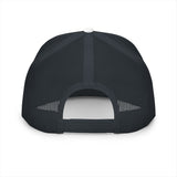 BILLY 5 Panel Flat Bill Trucker Cap (Black Goat - Embroidery) — AVAILABLE IN 10 COLORS