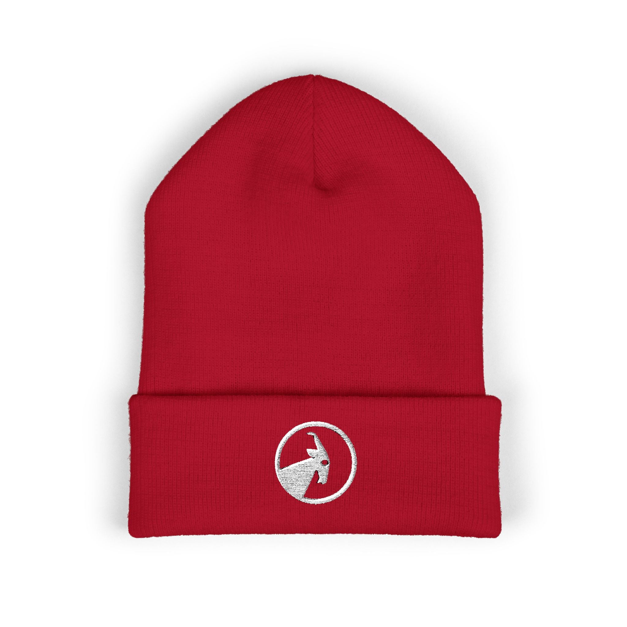 BILLY Classic Cuffed Beanie (White Goat - Embroidery) — AVAILABLE IN 12 COLORS