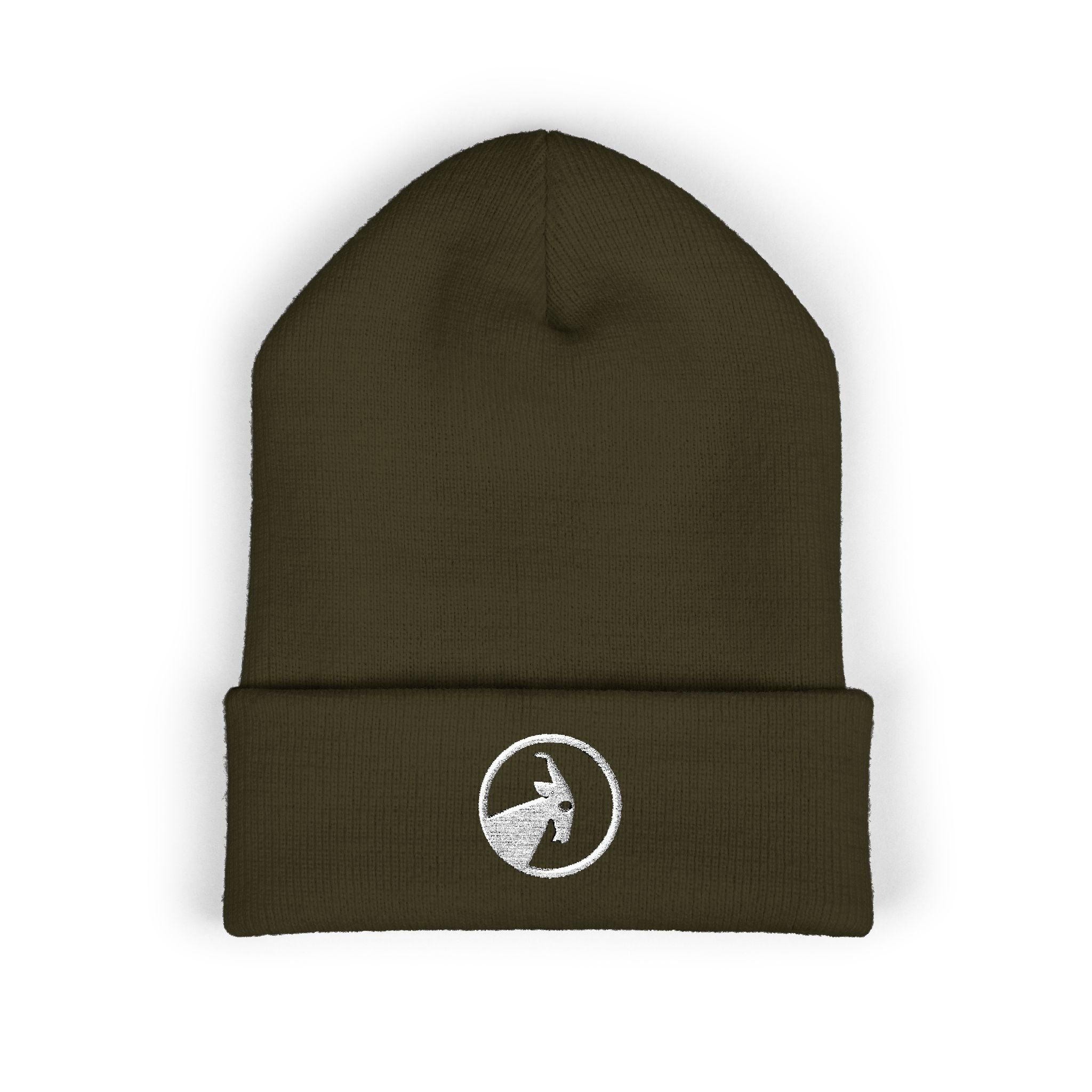 BILLY Classic Cuffed Beanie (White Goat - Embroidery) — AVAILABLE IN 12 COLORS