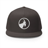 BILLY 5 Panel Flat Bill Trucker Cap (White Goat - Embroidery) — AVAILABLE IN 6 COLORS