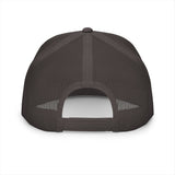 BILLY 5 Panel Flat Bill Trucker Cap (Black Goat - Embroidery) — AVAILABLE IN 10 COLORS