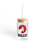 BILLY Sipper Glass, 16oz (Red/Black Vertical Logo)