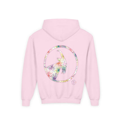 BILLY Core Youth Heavy Blend Hooded Sweatshirt (Floral) - AVAILABLE IN 4 COLORS