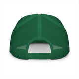 BILLY 5 Panel Flat Bill Trucker Cap (Red Goat - Embroidery) — AVAILABLE IN 13 COLORS