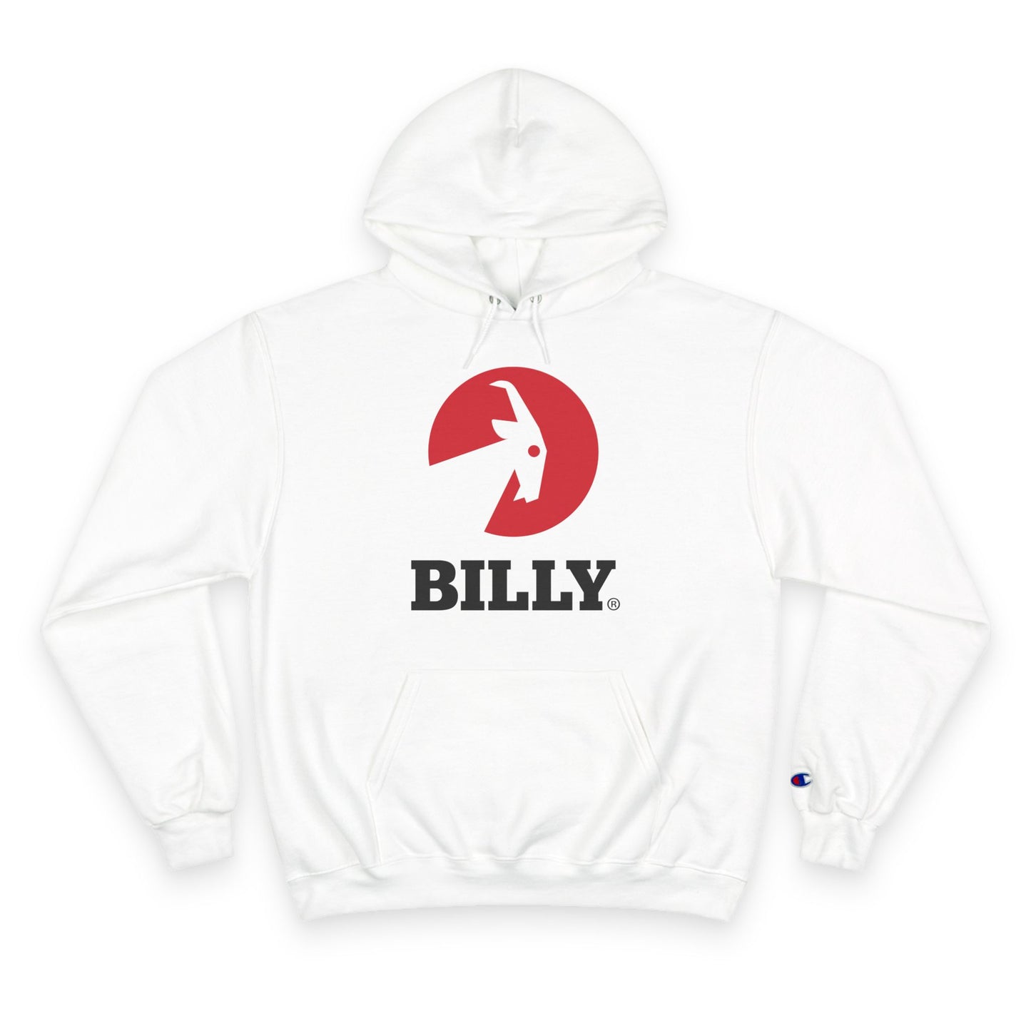 BILLY Core Adult Unisex Hoodie (Red/Black Vertical Logo)