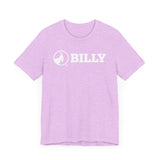 BILLY Adult Unisex Jersey Short Sleeve Tee (White Horizontal Logo)