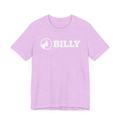 BILLY Adult Unisex Jersey Short Sleeve Tee (White Horizontal Logo)