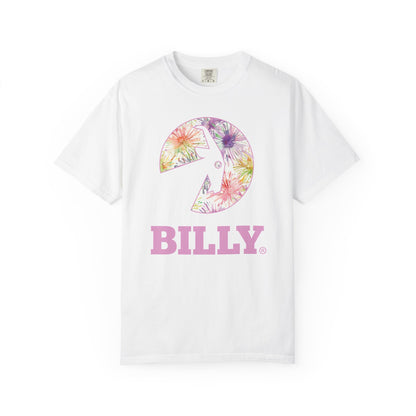 BILLY Unisex Garment-Dyed T-Shirt (Floral Logo) - AVAILABLE IN 4 COLORS