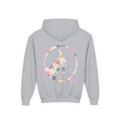 BILLY Core Youth Heavy Blend Hooded Sweatshirt (Floral) - AVAILABLE IN 4 COLORS