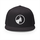 BILLY 5 Panel Flat Bill Trucker Cap (White Goat - Embroidery) — AVAILABLE IN 6 COLORS