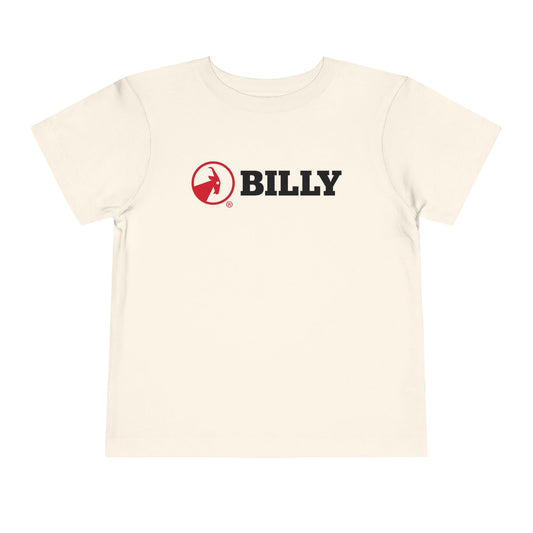 BILLY Toddler Short Sleeve Tee (Red/Black Horizontal Logo) — AVAILABLE IN 5 COLORS