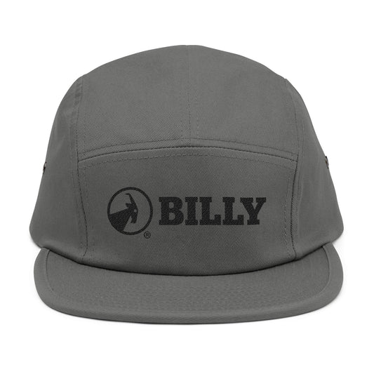 BILLY 5 Panel Cap (Black Horizontal Logo - Embroidery) — AVAILABLE IN 6 COLORS