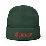 BILLY Knit Beanie  (Red Horizontal Logo - Embroidery) — AVAILABLE IN 6 COLORS