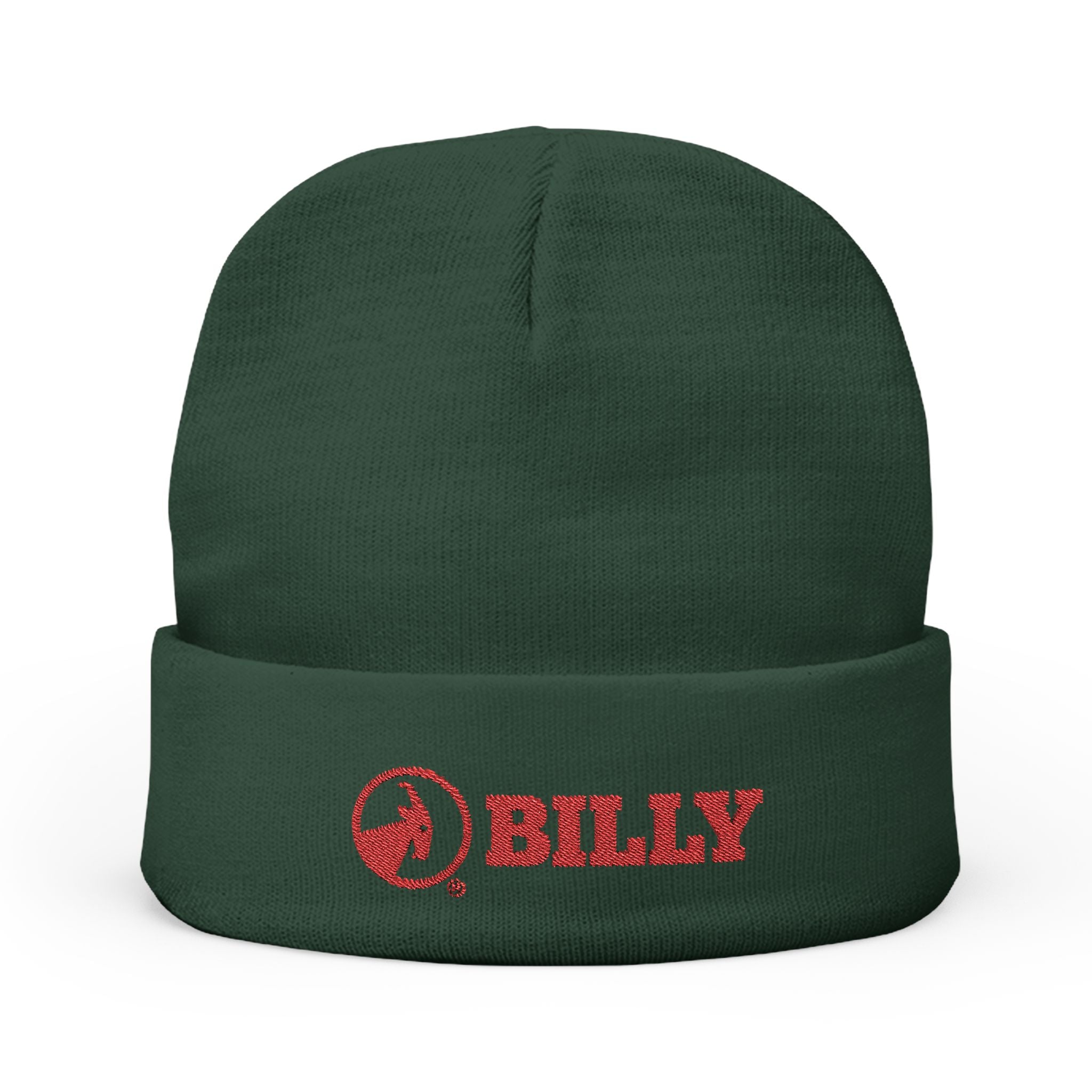 BILLY Knit Beanie  (Red Horizontal Logo - Embroidery) — AVAILABLE IN 6 COLORS