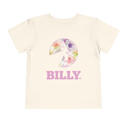 BILLY Toddler Short Sleeve Tee (Floral Logo) - AVAILABLE IN 3 COLORS