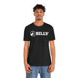 BILLY Adult Unisex Jersey Short Sleeve Tee (White Horizontal Logo)
